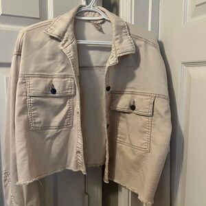 No Boundaries Beige Utility Jacket